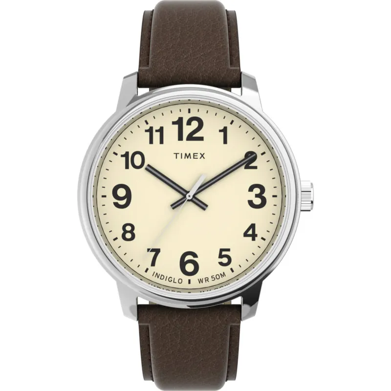 Timex Leather Strap Watch