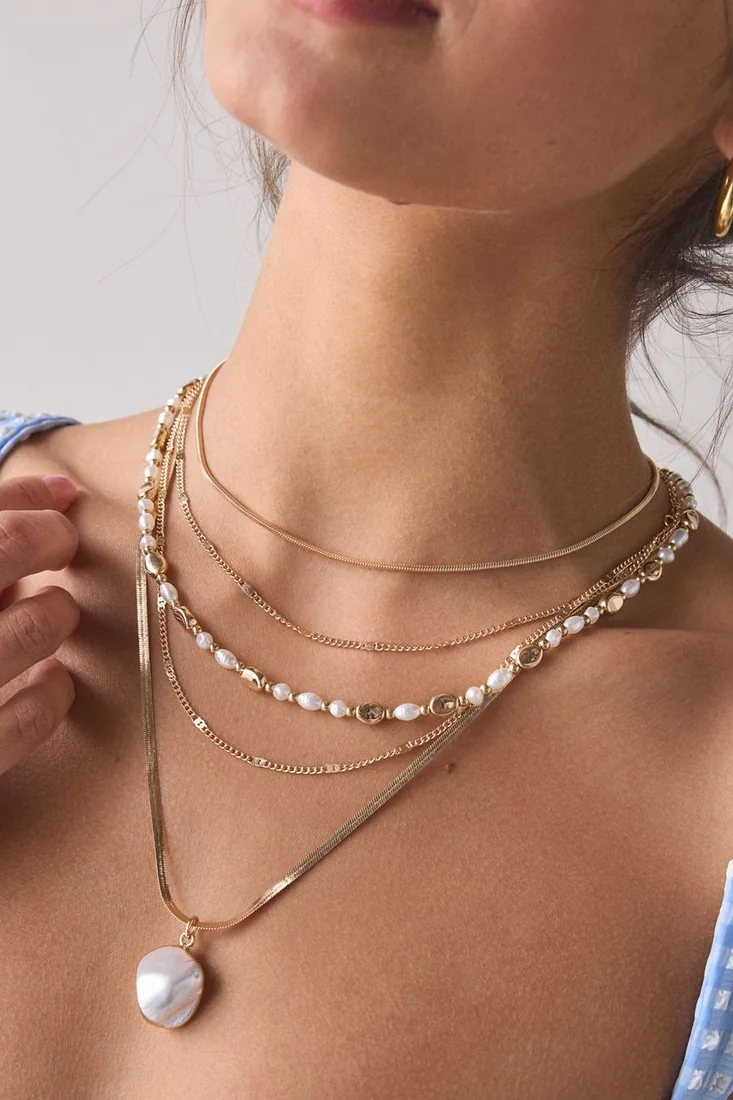 Addison Chain Layering Necklace Stack