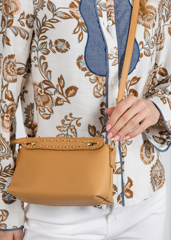 Top Handle Mini Tote Bag Beige