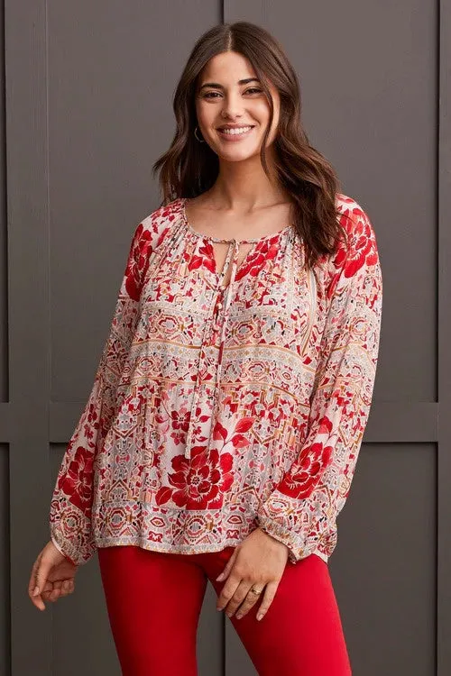 Tribal Flowy Printed Crepe