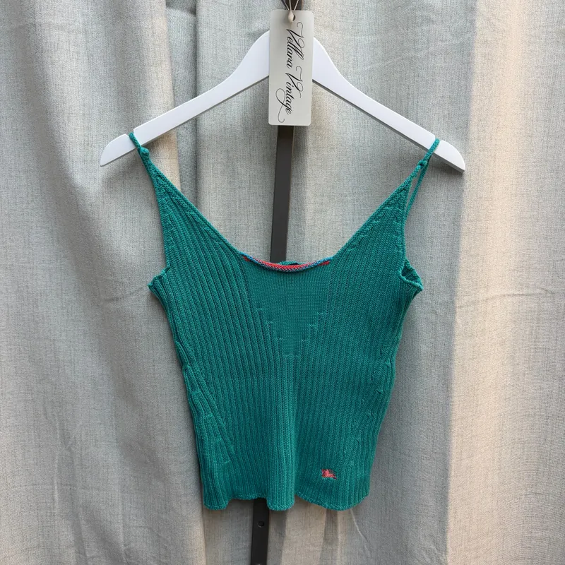 Turquoise Rib Knit Tank
