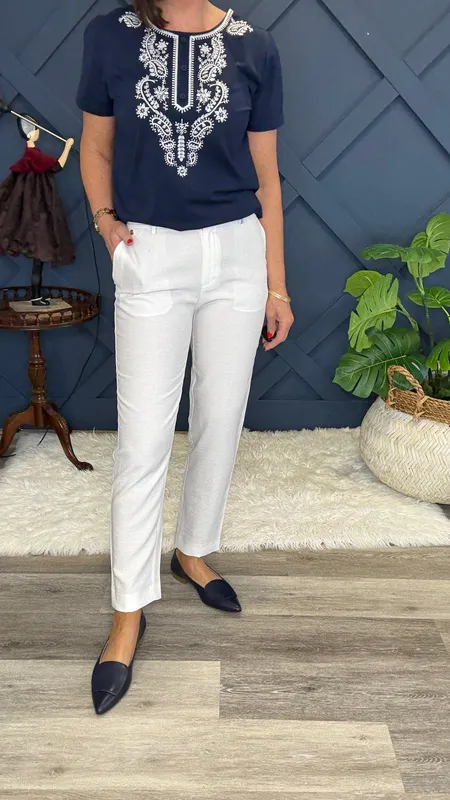 Veerla White Trousers