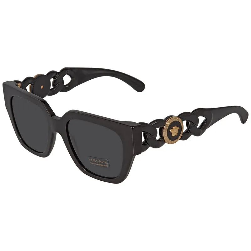 Versace Dark Grey Square Ladies Sunglasses Ve4409 Gb1