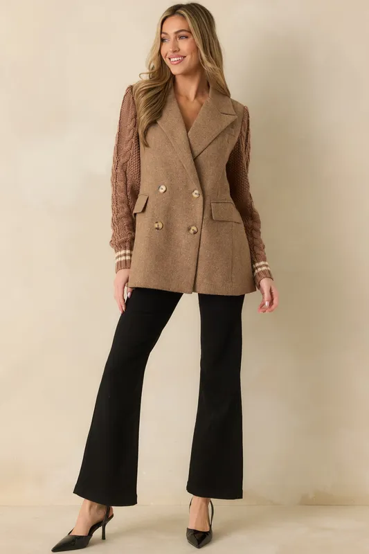 Well Suited Camel Wool Blend Knit