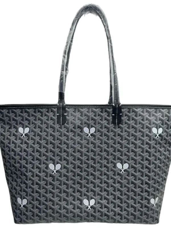 Whimsy Tennis Lovers Large Tote Black