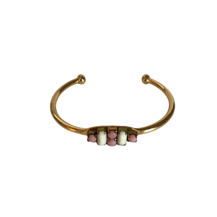 White and Rose Glass Cuff