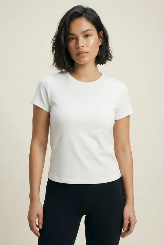 White Crew Neck Tee