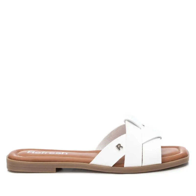 White Flat Sandals