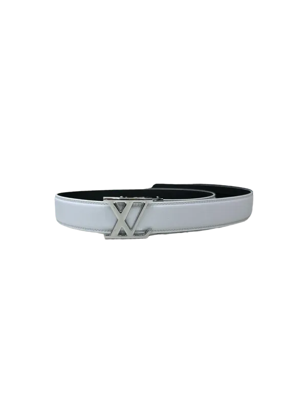 White Leather Belt