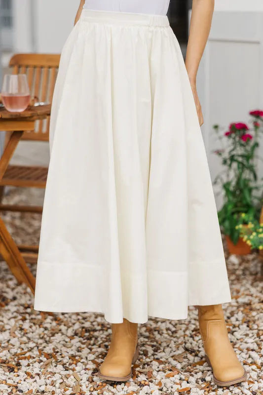 White Midi Skirt