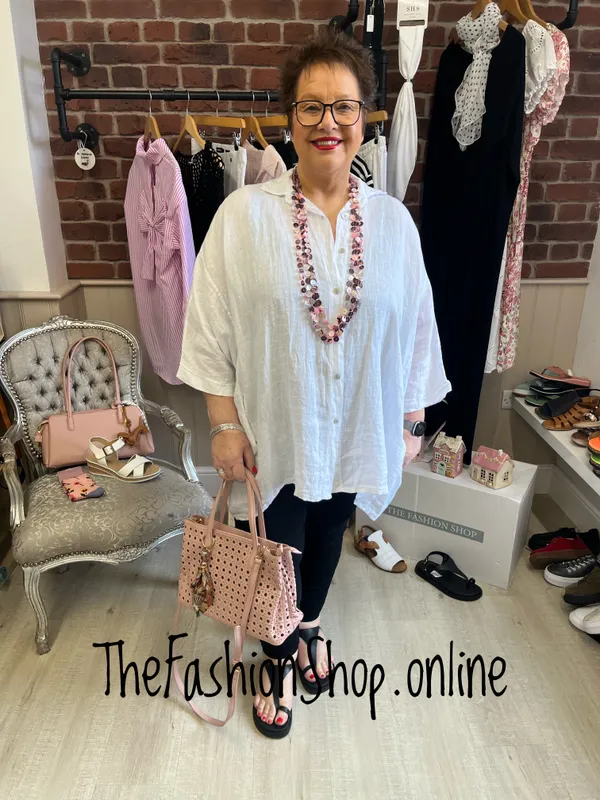 Whitney White Linen Shirt