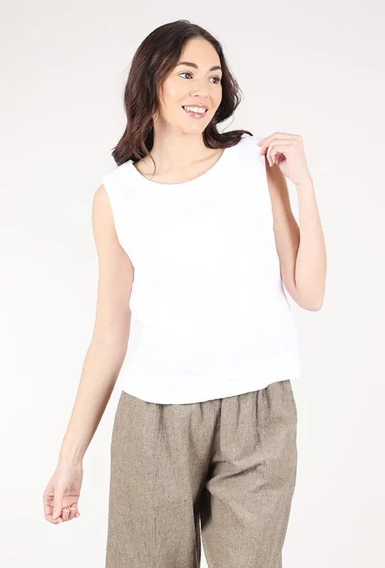 Wide-Facing Linen Shell