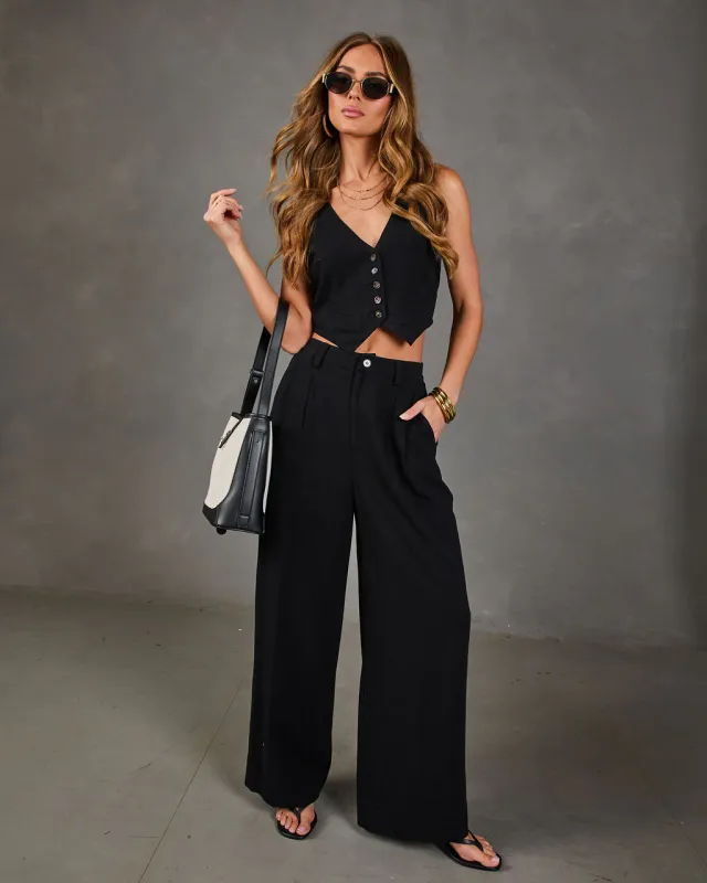 Wide-leg Pants Leva Pocketed Wide Leg Pants