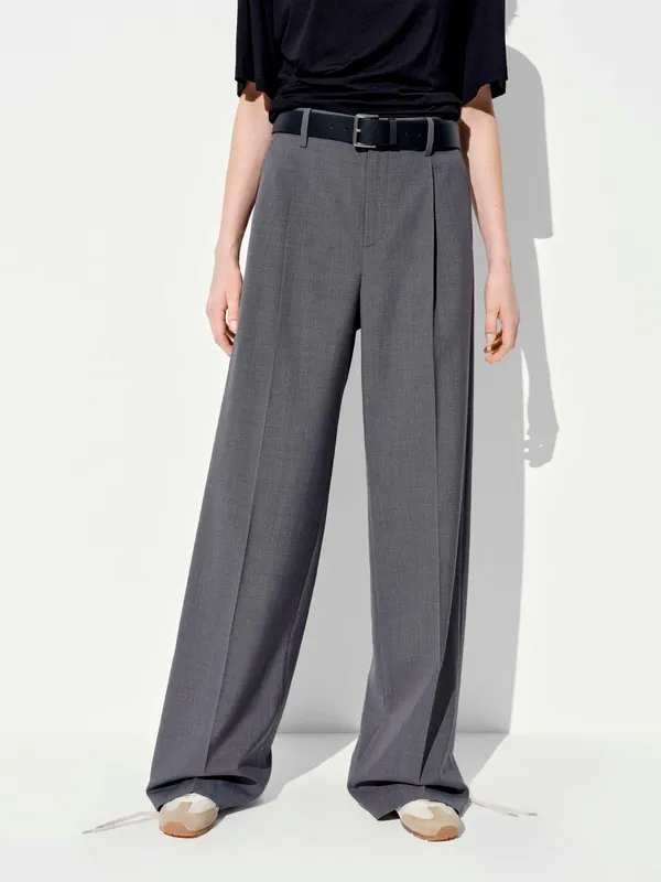 Wide-leg Tailored Trousers