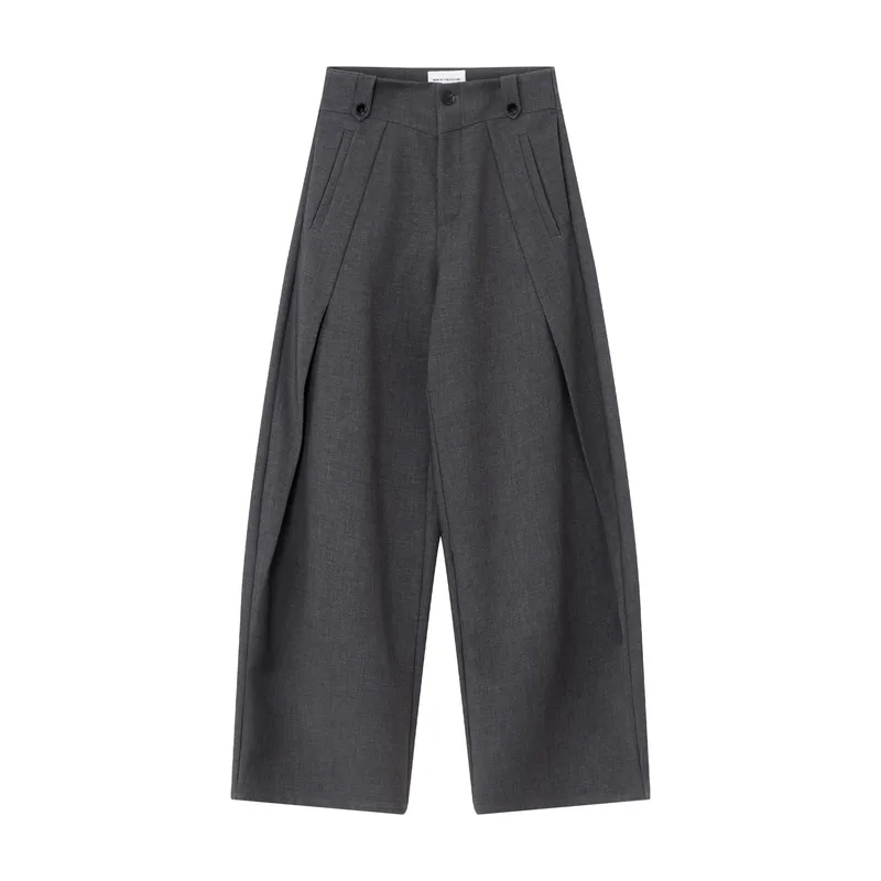 Wool-blend Sculpted Curved-leg Tailored Trousers