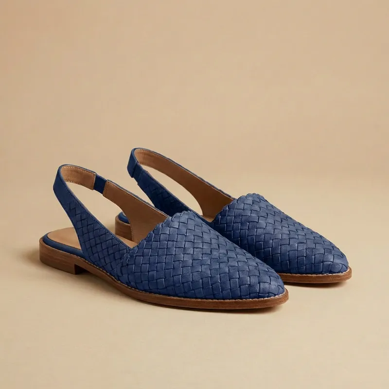 Woven Slingback Flats