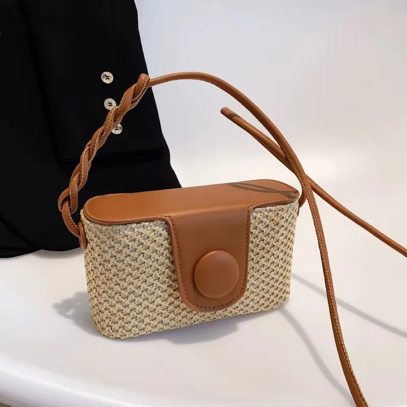 Woven Straw Crossbody