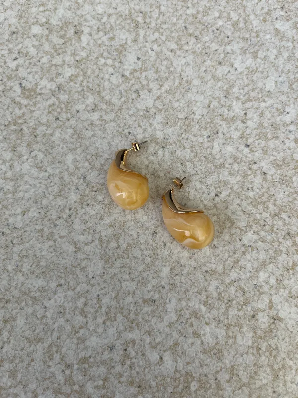 Yellow Droplet Earrings