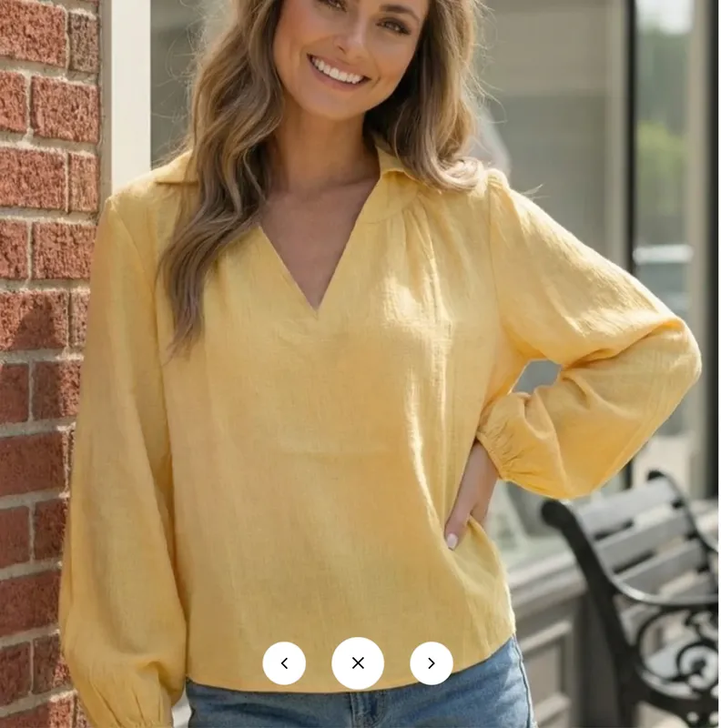 Yellow Woven Crepe Blouse
