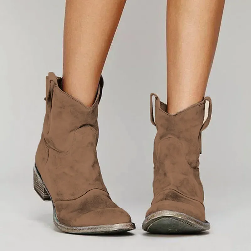 Zoe Western Ankle Boots